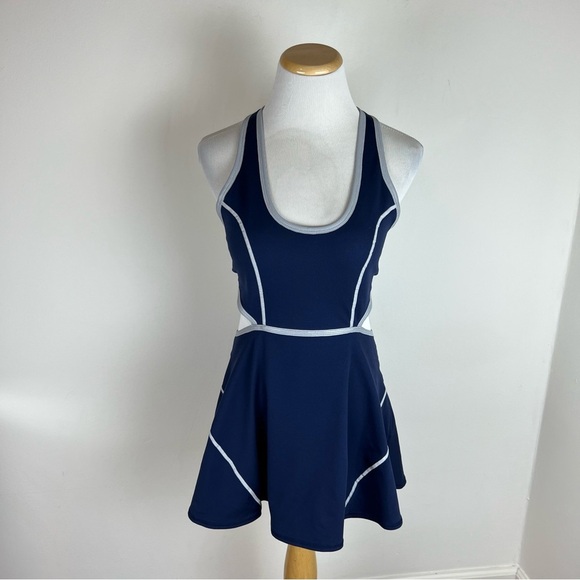 Free People Give it a Whirl Dress FP Movement Navy Size M - Picture 5 of 10